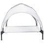 Cama Elevada para Perros con Techo Removible Gris Plateado XL Acero de , Camas para perros - Ref: Foro24-42008196, Precio: 39...
