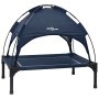 Cama Elevada para Perros con Techo Desmontable Azul Marino Metal | Foro24.es | Tu tienda online para hogar, jardín y más Foro24.es