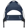 Cama Elevada para Perros con Techo Desmontable Azul Marino Metal | Foro24.es | Tu tienda online para hogar, jardín y más Foro24.es