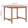 Garten Esstisch massiv Teakholz Ø110x75 cm von vidaXL, Gartentische - Ref: Foro24-318476, Preis: 226,27 €, Rabatt: %