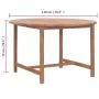 Solid teak wood garden dining table Ø110x75 cm by vidaXL, Garden tables - Ref: Foro24-318476, Price: 205,58 €, Discount: %