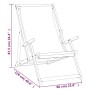 Klappbarer Strandstuhl aus massivem cremefarbenem Teakholz von vidaXL, Gartenstühle - Ref: Foro24-317696, Preis: 106,20 €, Ra...