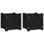 2 black solid pine wood planters 31x31x31 cm by vidaXL, Pots and planters - Ref: Foro24-810531, Price: 47,76 €, Discount: %