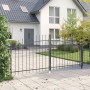 Puerta de Jardín con Punta de Lanza Doble Apertura Gris 150x300 cm Acero | Foro24.es | Tu tienda online para hogar, jardín y más Foro24.es