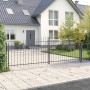 Puerta de Jardín con Punta de Lanza Doble Batiente Gris 125x400 cm Acero | Foro24.es | Tu tienda online para hogar, jardín y más Foro24.es