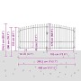 Puerta de Jardín con Punta de Lanza Doble Abatible Gris 175x400 cm Acero von , Gartentore - Ref: Foro24-42008858, Preis: 238,...