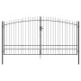 Puerta de Jardín con Punta de Lanza Doble Batiente Gris 200x400 cm Acero von , Gartentore - Ref: Foro24-42008859, Preis: 283,...
