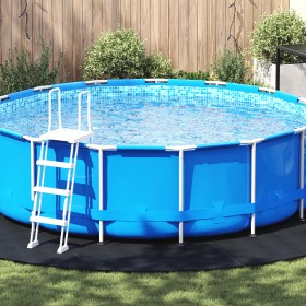Cubierta de Piscina Redonda Negra Plástico Ø 500 cm by , Pool covers - Ref: Foro24-42009109, Price: 40,90 €, Discount: %