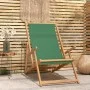 Grüner, klappbarer Strandstuhl aus massivem Teakholz von vidaXL, Gartenstühle - Ref: Foro24-317699, Preis: 77,14 €, Rabatt: %