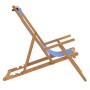 Klappbarer Strandkorb aus massivem Teakholz blau von vidaXL, Gartenstühle - Ref: Foro24-317697, Preis: 90,75 €, Rabatt: %