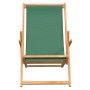 Silla de playa plegable de madera maciza de teca verde de vidaXL, Sillas de jardín - Ref: Foro24-317699, Precio: 115,54 €
