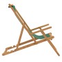 Grüner, klappbarer Strandstuhl aus massivem Teakholz von vidaXL, Gartenstühle - Ref: Foro24-317699, Preis: 97,73 €, Rabatt: %