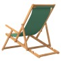 Silla de playa plegable de madera maciza de teca verde de vidaXL, Sillas de jardín - Ref: Foro24-317699, Precio: 115,54 €