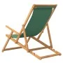 Silla de playa plegable de madera maciza de teca verde de vidaXL, Sillas de jardín - Ref: Foro24-317699, Precio: 77,05 €, Des...