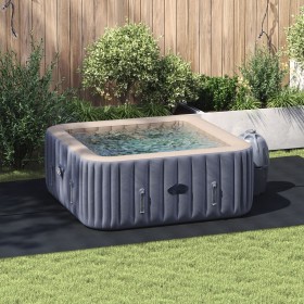 Cubierta de piscina rectangular Negra Plástico