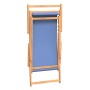 Folding solid teak wood beach chair in blue by vidaXL, Garden chairs - Ref: Foro24-317697, Price: 90,75 €, Discount: %
