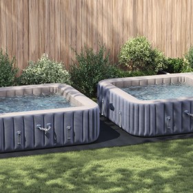 Cubierta de Piscina Rectangular Negra Polietileno