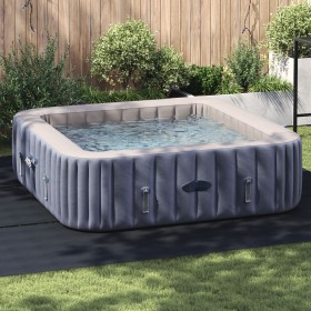 Cubierta de piscina cuadrada Negra Plástico 396 x
