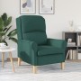 Sillón Moderno Verde Oscuro Tela, Madera Estándar Ergonómico von , Sessel - Ref: Foro24-42009844, Preis: 163,45 €, Rabatt: %