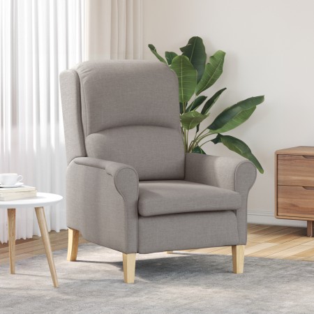 Sillón Moderno Taupe Tela de poliéster con patas de madera Medio by , Armchairs - Ref: Foro24-42009845, Price: 163,45 €, Disc...