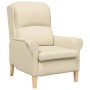Sillón Moderno Crema Tela y Madera Mediano Sillón Crema von , Sessel - Ref: Foro24-42009846, Preis: 163,45 €, Rabatt: %
