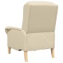 Sillón Moderno Crema Tela y Madera Mediano Sillón Crema von , Sessel - Ref: Foro24-42009846, Preis: 163,45 €, Rabatt: %