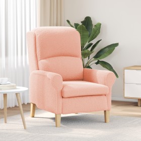 Sillón Ergonómico Rosa Tela, Madera Mediano