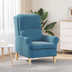 Sillón Azul Azul Tela, Madera Estándar Ergonómico Sillón Azul von , Sessel - Ref: Foro24-42009856, Preis: 152,74 €, Rabatt: %