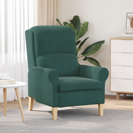 Sillón Verde Oscuro Verde Oscuro Tela con patas de madera Mediano von , Sessel - Ref: Foro24-42009859, Preis: 165,69 €, Rabat...