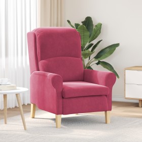Sillón Borgoña Borgoña Tela de poliéster con patas de madera de , Sillones - Ref: Foro24-42009862, Precio: 203,70 €, Descuent...