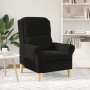 Sillón Negro Negro Tela, Madera Estándar Ergonómico by , Armchairs - Ref: Foro24-42009863, Price: 152,74 €, Discount: %