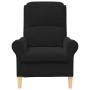 Sillón Negro Negro Tela, Madera Estándar Ergonómico by , Armchairs - Ref: Foro24-42009863, Price: 152,74 €, Discount: %