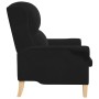 Sillón Negro Negro Tela, Madera Estándar Ergonómico by , Armchairs - Ref: Foro24-42009863, Price: 152,74 €, Discount: %