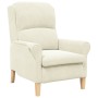 Sillón Crema Crema Tela y madera Mediano von , Sessel - Ref: Foro24-42009865, Preis: 165,69 €, Rabatt: %