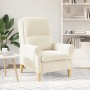 Sillón Crema Crema Tela y madera Mediano von , Sessel - Ref: Foro24-42009865, Preis: 165,69 €, Rabatt: %