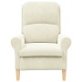 Sillón Crema Crema Tela y madera Mediano von , Sessel - Ref: Foro24-42009865, Preis: 165,69 €, Rabatt: %