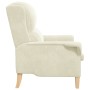 Sillón Crema Crema Tela y madera Mediano von , Sessel - Ref: Foro24-42009865, Preis: 165,69 €, Rabatt: %