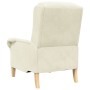Sillón Crema Crema Tela y madera Mediano von , Sessel - Ref: Foro24-42009865, Preis: 165,69 €, Rabatt: %