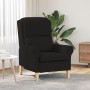 Sillón Negro Negro Tapizado de tela con patas de madera de , Sillones - Ref: Foro24-42009873, Precio: 147,05 €