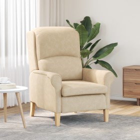 Sillón Crema Crema Tela y Madera Estándar Ergonómico von , Sessel - Ref: Foro24-42009874, Preis: 172,04 €, Rabatt: %