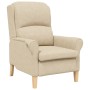 Sillón Crema Crema Tela y Madera Estándar Ergonómico de , Sillones - Ref: Foro24-42009874, Precio: 172,04 €, Descuento: %