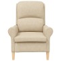 Sillón Crema Crema Tela y Madera Estándar Ergonómico de , Sillones - Ref: Foro24-42009874, Precio: 172,04 €, Descuento: %