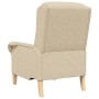 Sillón Crema Crema Tela y Madera Estándar Ergonómico de , Sillones - Ref: Foro24-42009874, Precio: 172,04 €, Descuento: %