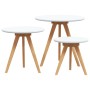 Conjunto de Mesas de Café de Madera Sólida de Nogal y Madera Ingeniería | Foro24.es | Tu tienda online para hogar, jardín y más Foro24.es