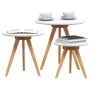 Conjunto de Mesas de Café de Madera Sólida de Nogal y Madera Ingeniería | Foro24.es | Tu tienda online para hogar, jardín y más Foro24.es