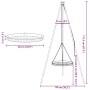 Tripode de Cocina para Campamento con Rejilla para Asar de 170 cm en Acero von , Küchengeräte - Ref: Foro24-42010331, Preis: ...