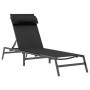 Tumbona Negra Acero, Textileno Individual Apoyabrazos Ajustables by , Loungers - Ref: Foro24-42010348, Price: 94,65 €, Discou...