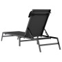Tumbona Negra Acero, Textileno Individual Apoyabrazos Ajustables by , Loungers - Ref: Foro24-42010348, Price: 94,65 €, Discou...