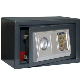 Caja Fuerte Electrónica Gris Oscuro 31x20x20 cm