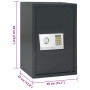Caja Fuerte Digital Electrónica con Estante Gris Oscuro 40x35x60 cm Acero | Foro24.es | Tu tienda online para hogar, jardín y más Foro24.es